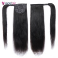 High Quality Wrap Around And Drawstring Ponytail Hair Extension Straight Long Ponytail Human Hair